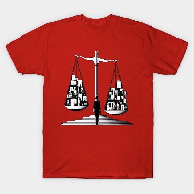 Justice T-Shirt by www.TheAiCollective.art